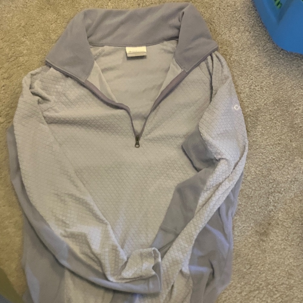Columbia Purple Fleece Quarter-Zip Pullover